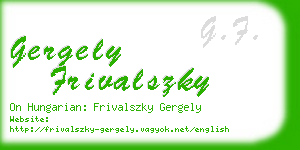 gergely frivalszky business card